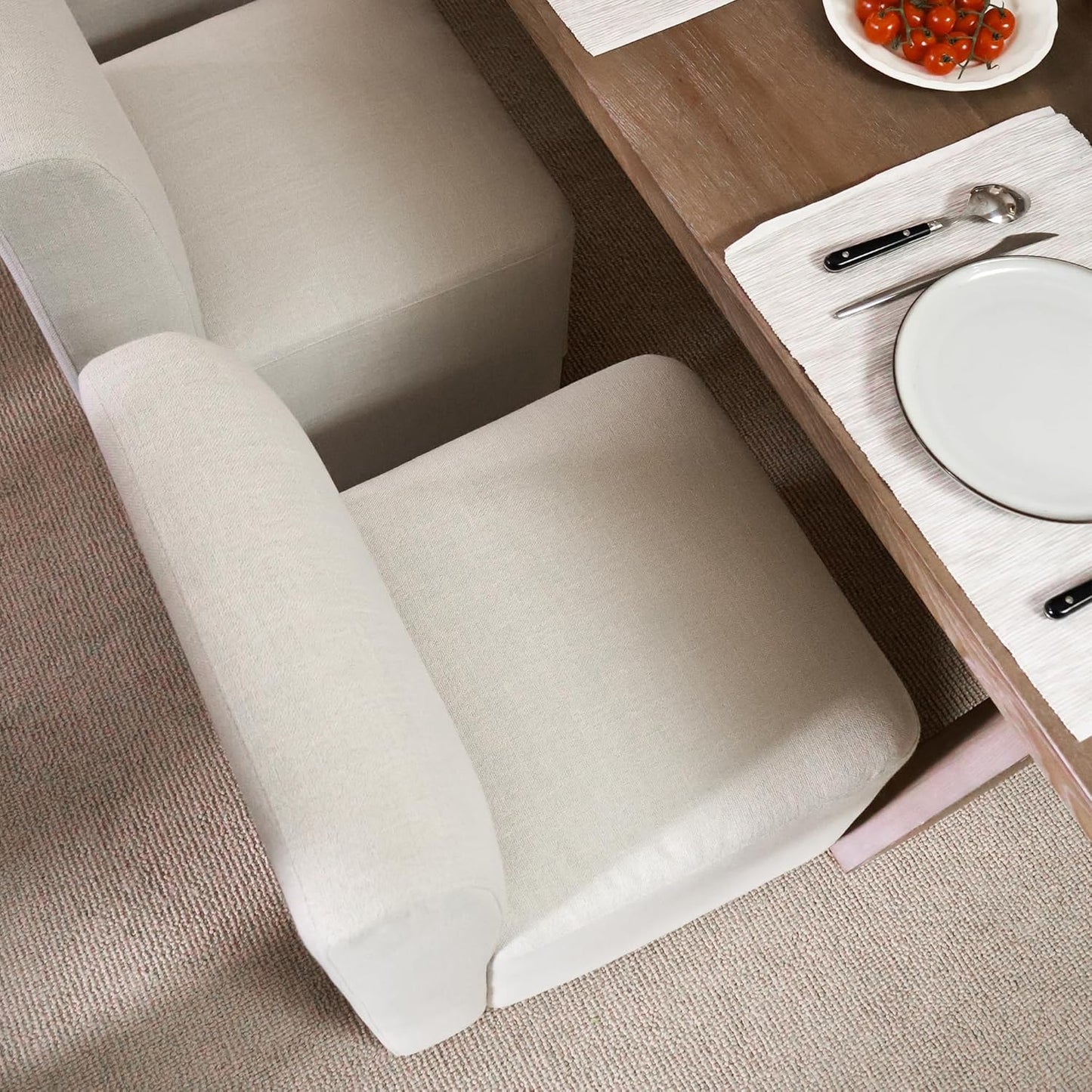 Maddox Upholstered Linen Dining Chair Set of 2