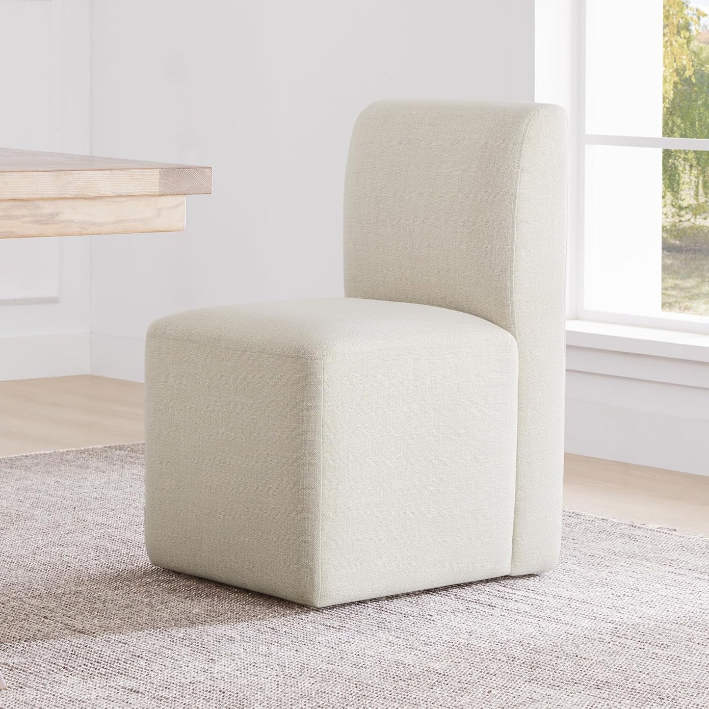 Maddox Upholstered Linen Dining Chair Set of 2