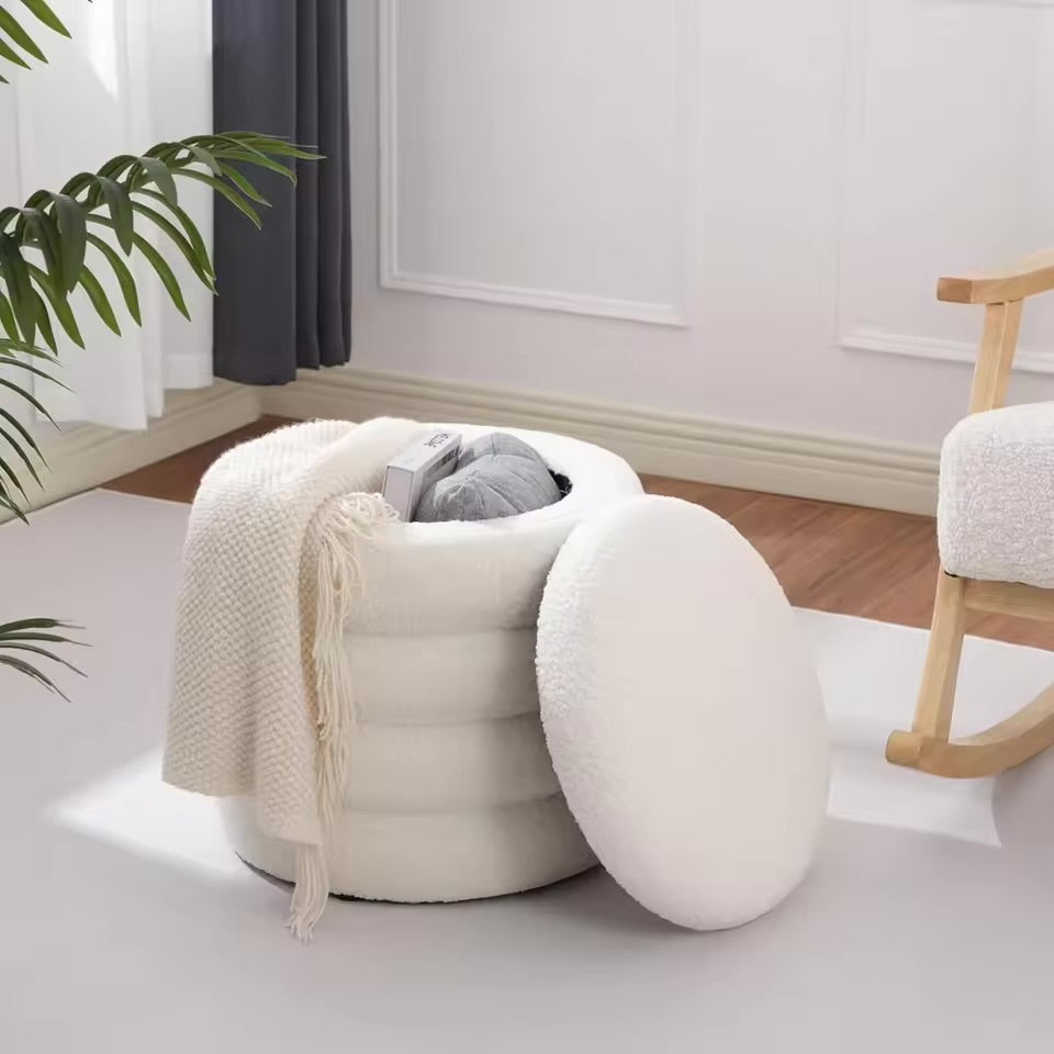 Harlowe Sherpa Ottoman With Storage