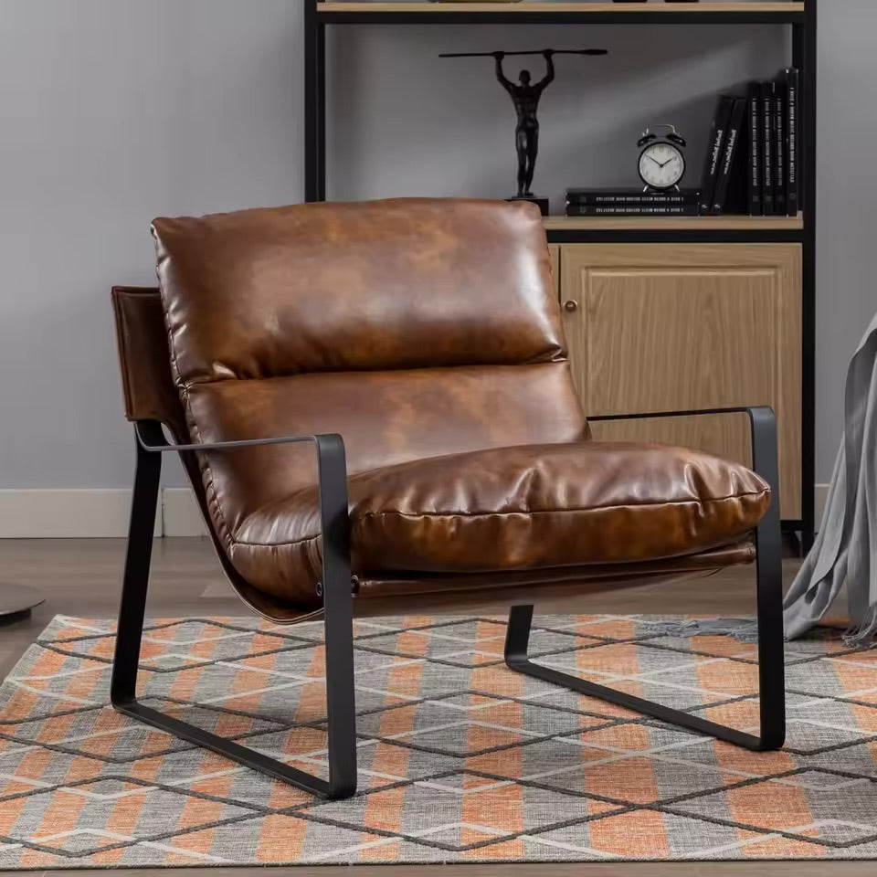 Arcadia Faux Leather Accent Chair