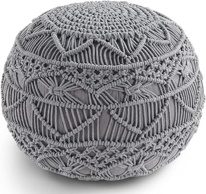 Selena Handcrafted Macrame Pouf