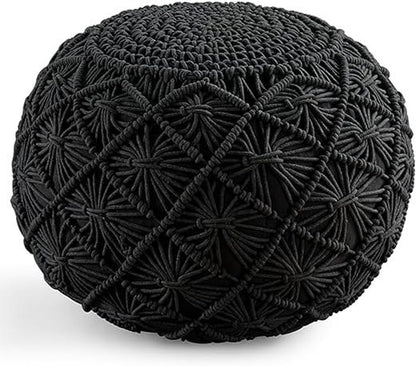 Selena Handcrafted Macrame Pouf