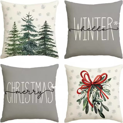 Hello Winter Linen Pillow Cover Collection