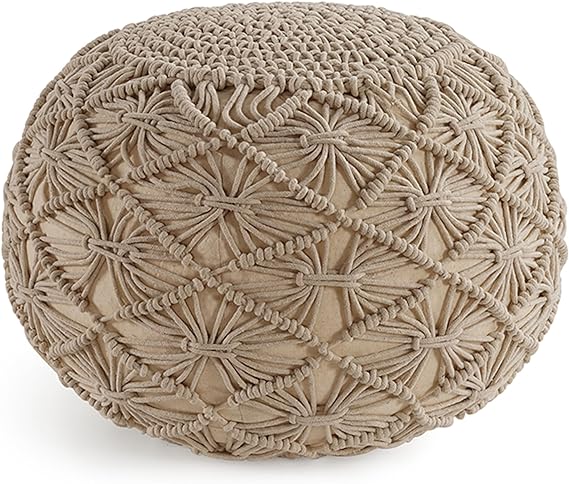 Selena Handcrafted Macrame Pouf