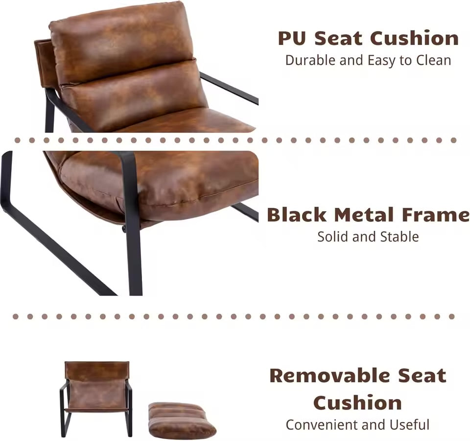 Arcadia Faux Leather Accent Chair