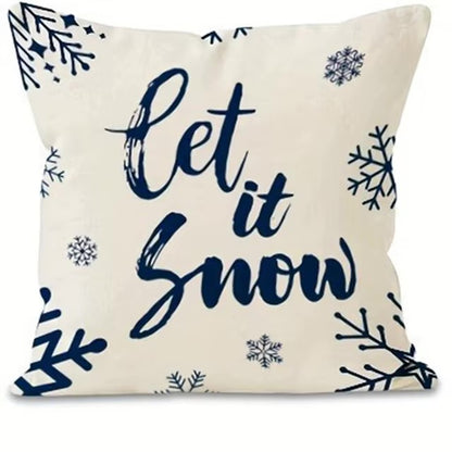 Navy Winter Pillow Cover Collection