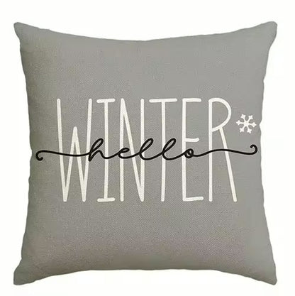 Hello Winter Linen Pillow Cover Collection