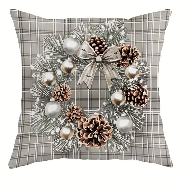 Plaid & Rustic Christmas Pillow Cover Collection