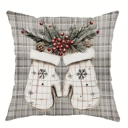 Plaid & Rustic Christmas Pillow Cover Collection