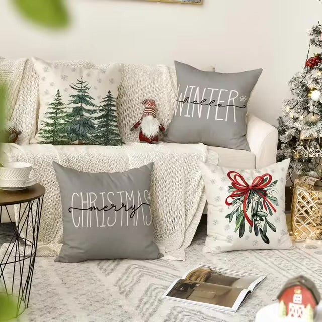 Hello Winter Linen Pillow Cover Collection