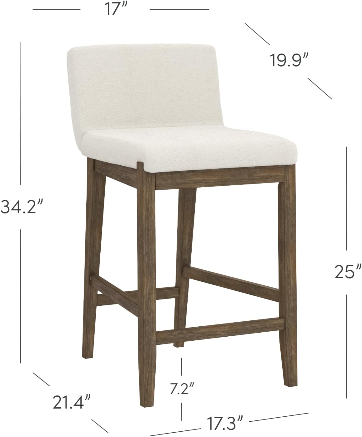 Gracie Upholstered Bar Stools Set of 4