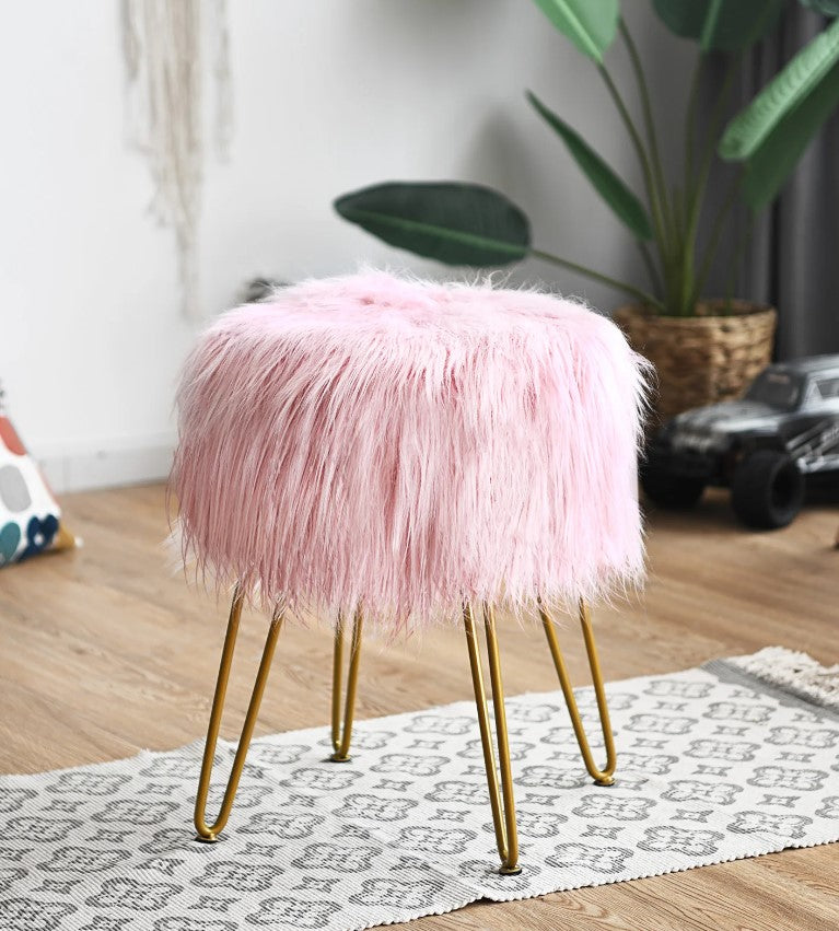 Lola Faux Fur Stool