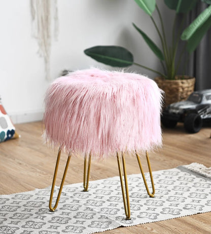 Lola Faux Fur Stool