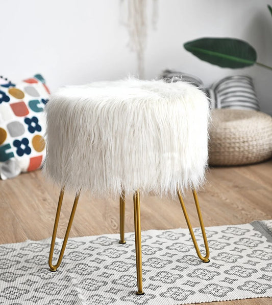 Lola Faux Fur Stool