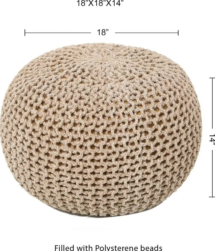 Chloe Knitted Pouf