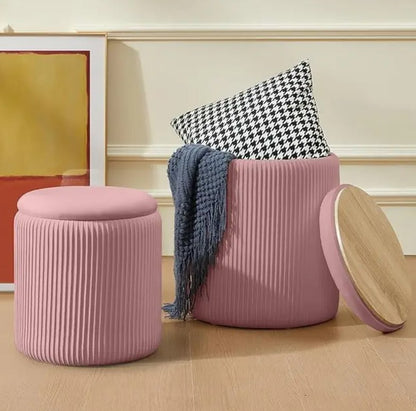 Gabriela Dutch Velvet Stool Set of Two