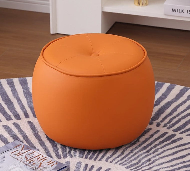 Jasmyne Faux Leather Ottoman