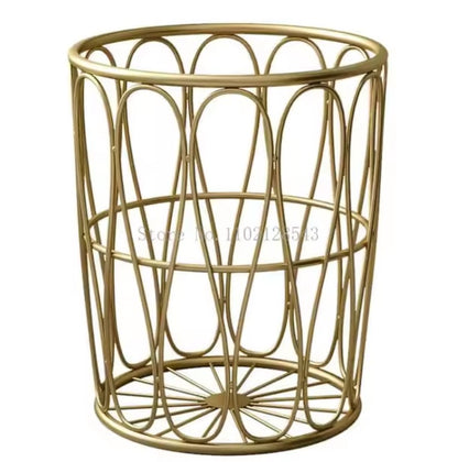 Nevaeh Brushed Gold Decor Basket