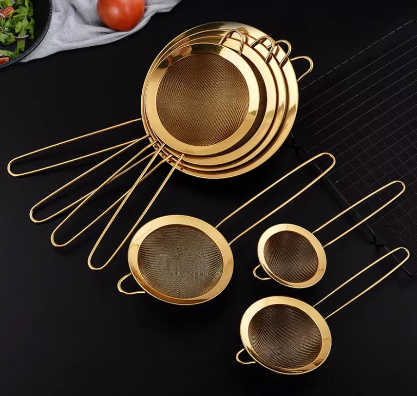 Delilah Gold Strainer 3pc Set