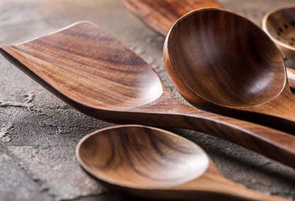 Ella Natural Teak Wooden Spoons Set 7pcs