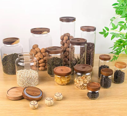 Amari Wood Lid Containers