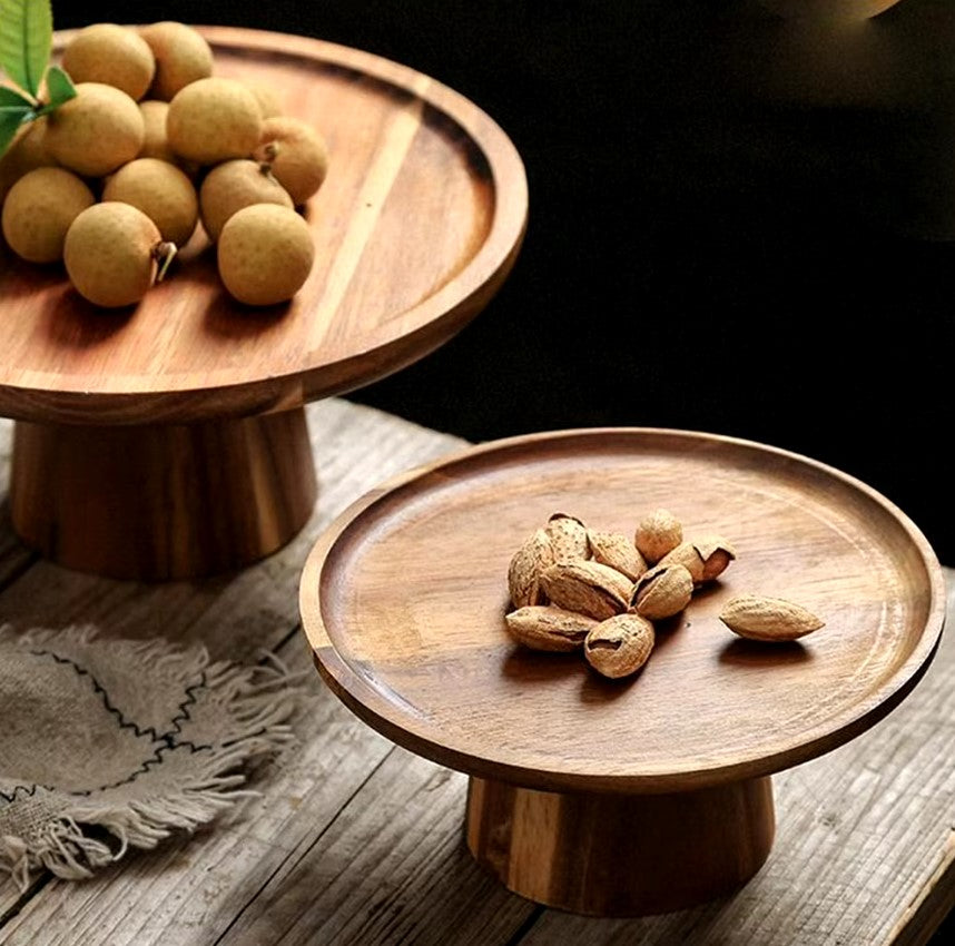 Parker Walnut Cake Stand