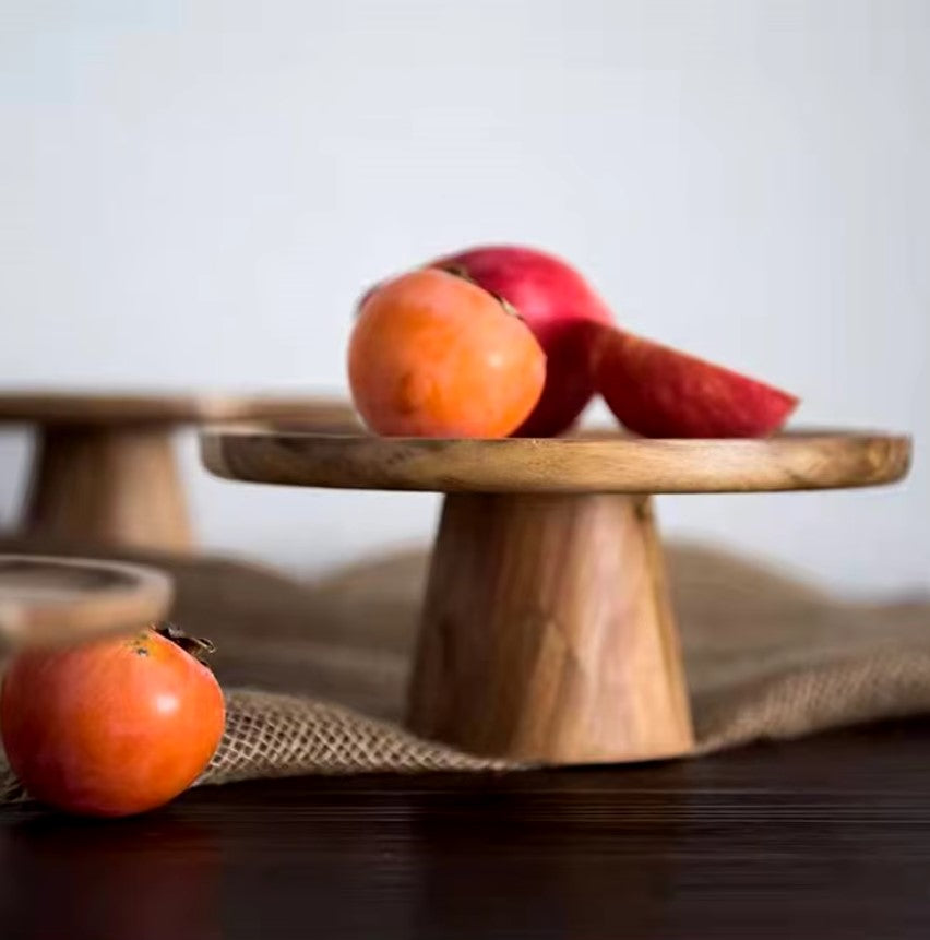 Parker Walnut Cake Stand