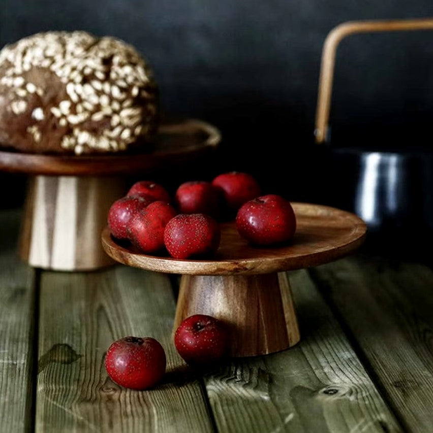 Parker Walnut Cake Stand