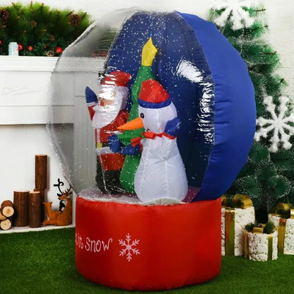 Inflatable Snow Globe Frosty and Santa