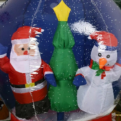 Inflatable Snow Globe Frosty and Santa