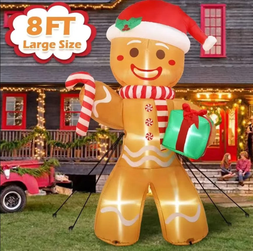 Inflatable Gingerbread Man 8ft