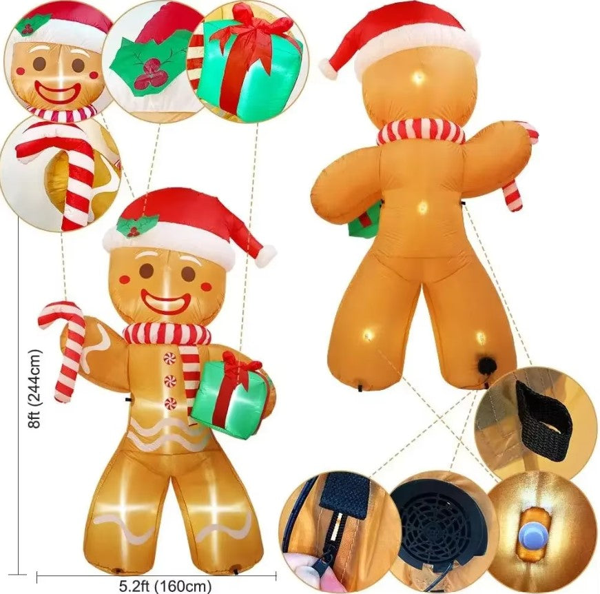 Inflatable Gingerbread Man 8ft