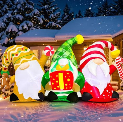 Inflatable Festive Gnomes