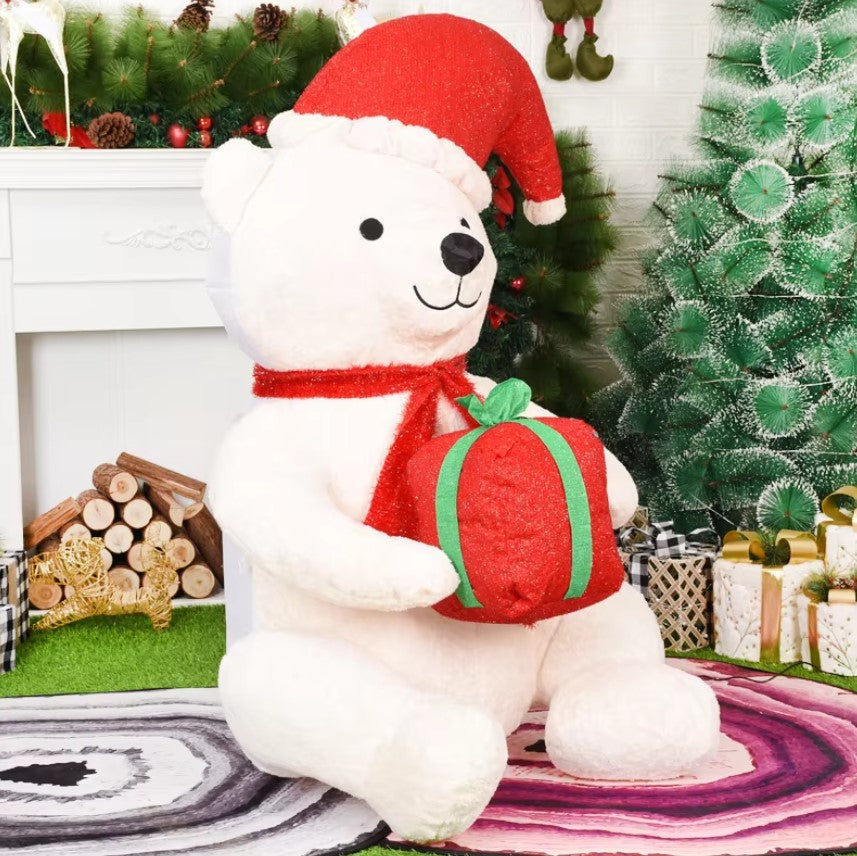 Inflatable Plush Polar Bear