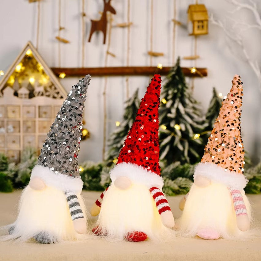 Sequin Christmas Gnomes