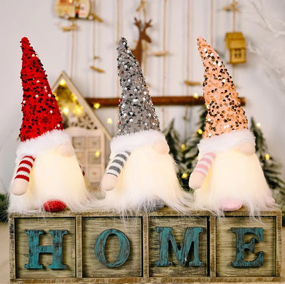 Sequin Christmas Gnomes