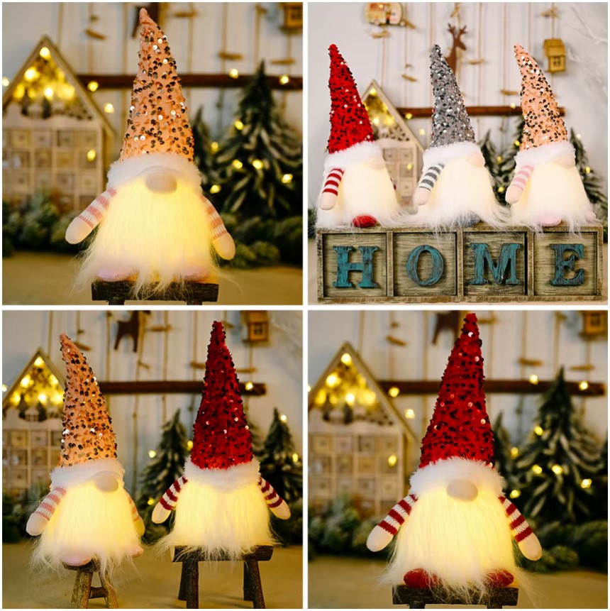 Sequin Christmas Gnomes