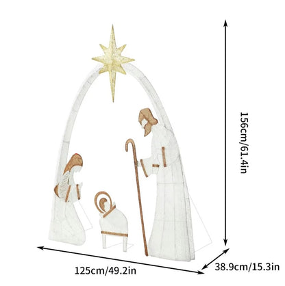 Elegant Lighted Nativity Scene