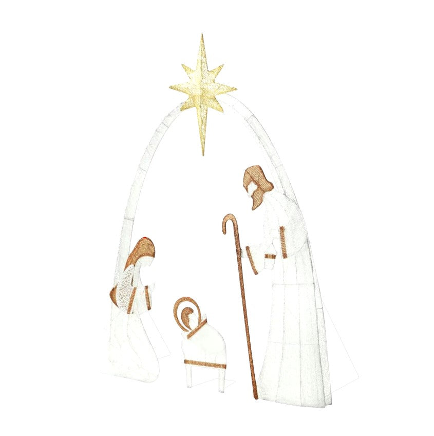 Elegant Lighted Nativity Scene