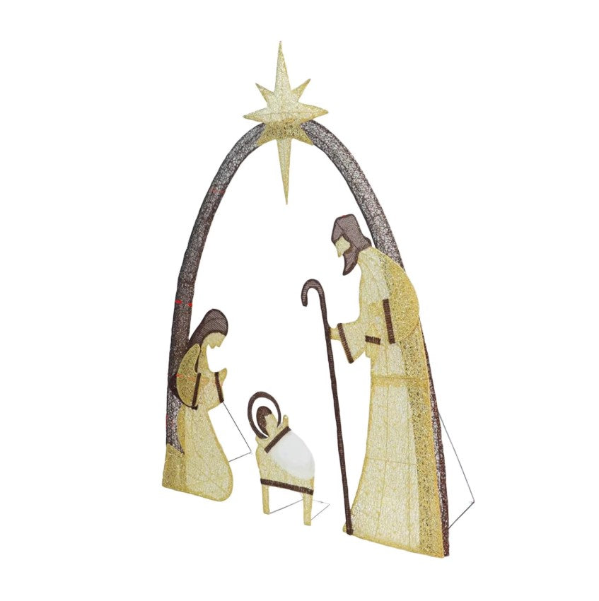 Elegant Lighted Nativity Scene