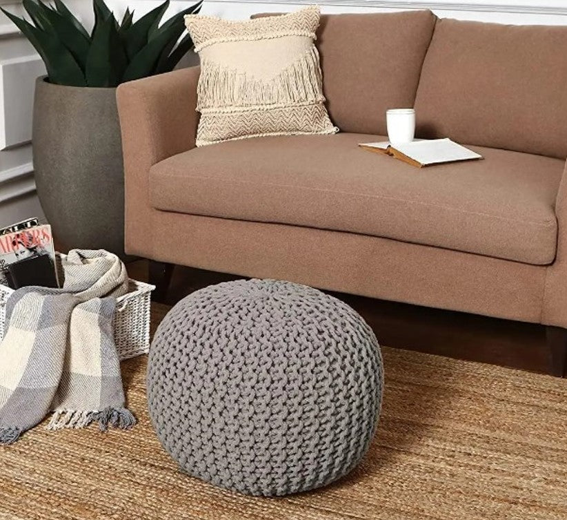 Kylee Knitted Pouf